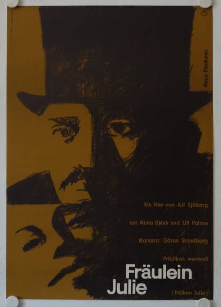 Fräulein Julie originales deutsches Filmplakat (R61)
